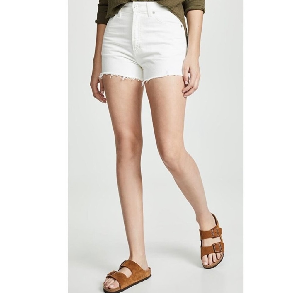 White Citizens of Humanity denim shorts.